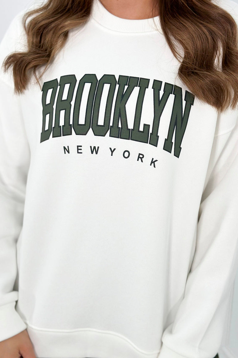 Bavlnená súprava Brooklyn bielo-khaki