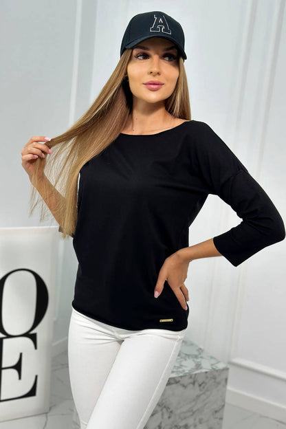 Bavlnené tričko Casual čierne