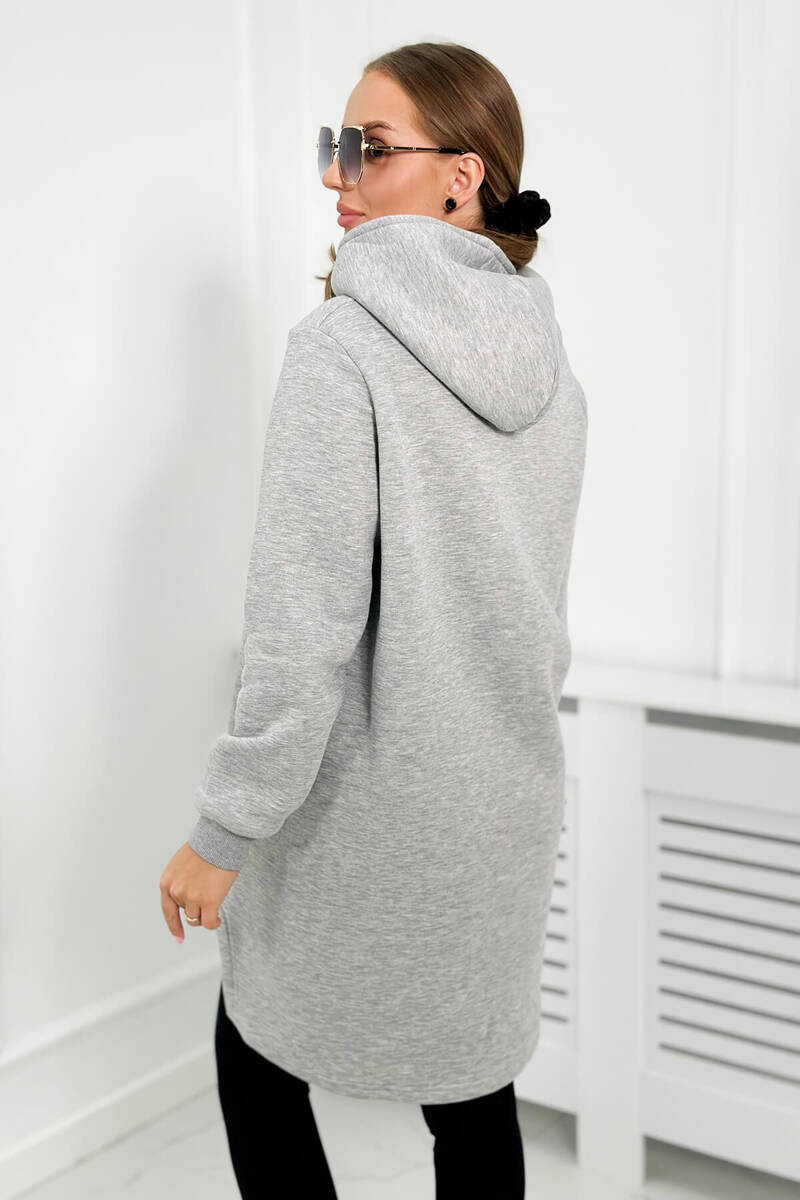 Bavlnená mikina Design sivá