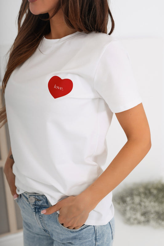 Bavlnené tričko Love biele