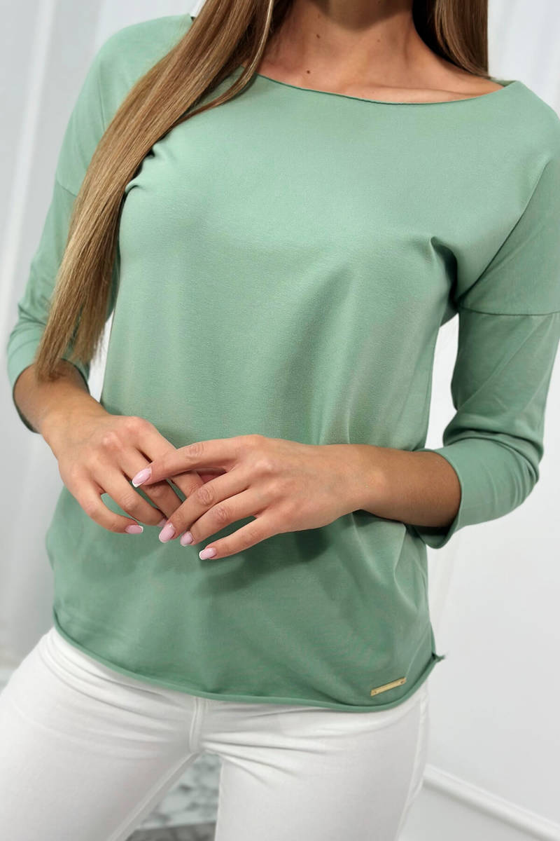 Bavlnené tričko Casual zelené