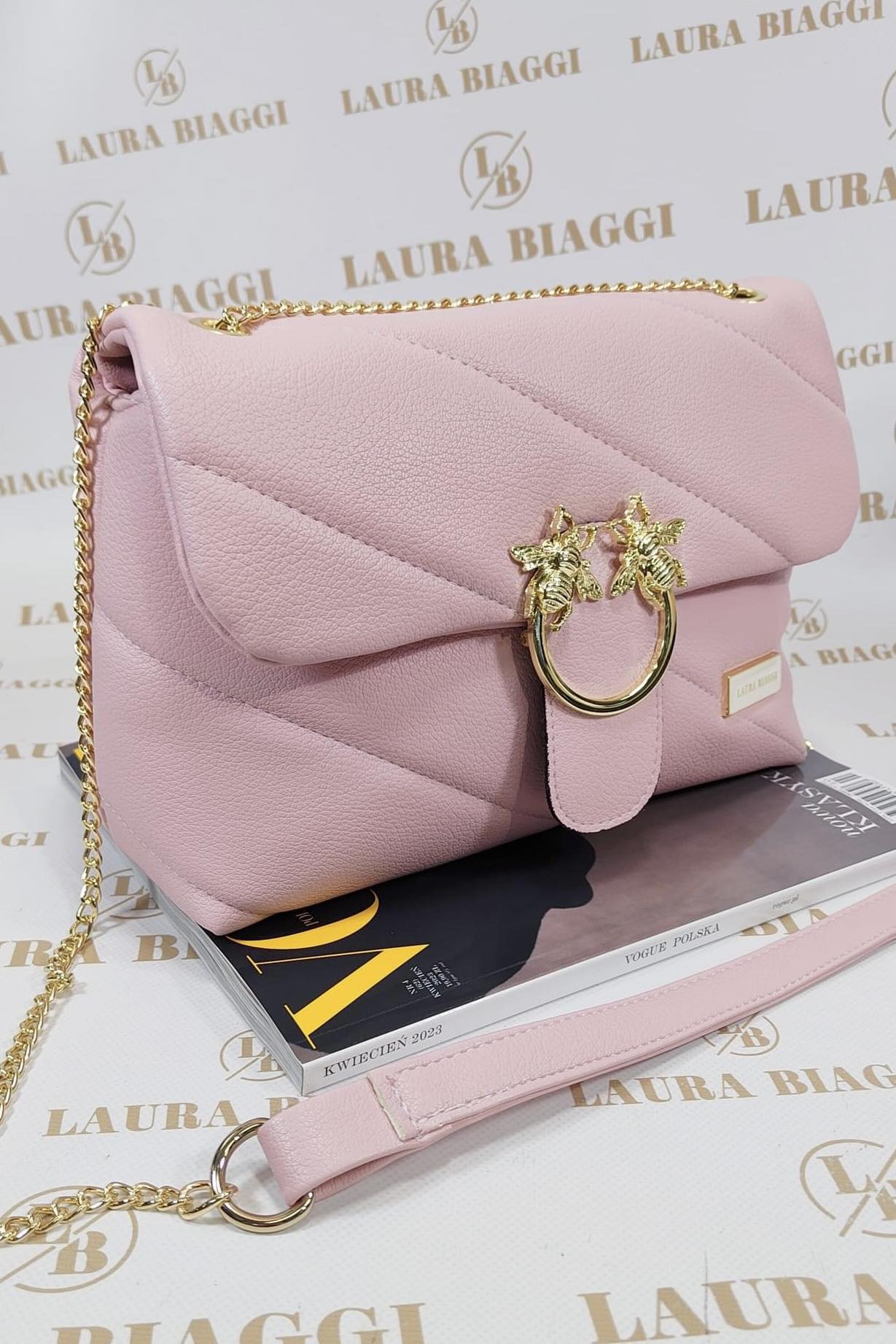 Elegantná kabelka Laura Biaggi ružová
